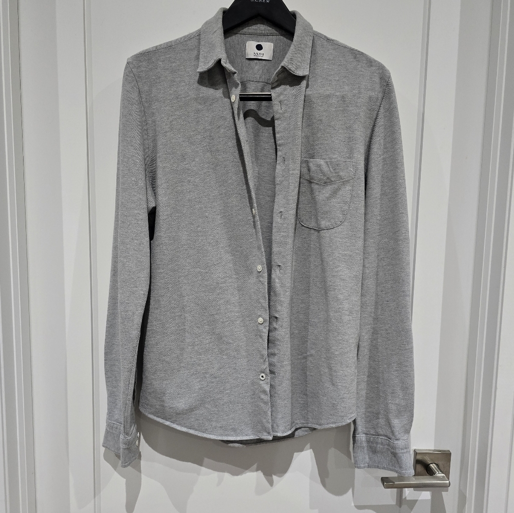 NN07 Sean Jersey Button-Down Shirt 100% Cotton (Size Small)